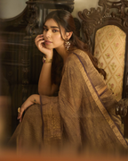 Vrishti Purple Solid Crushed Tissue Saree