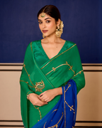 Chahat Green Handcrafted Chiffon Saree
